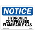 Signmission Safety Sign, OSHA Notice, 18" Height, 24" Width, Hydrogen Compressed Flammable Gas Sign, Landscape OS-NS-D-1824-L-13565